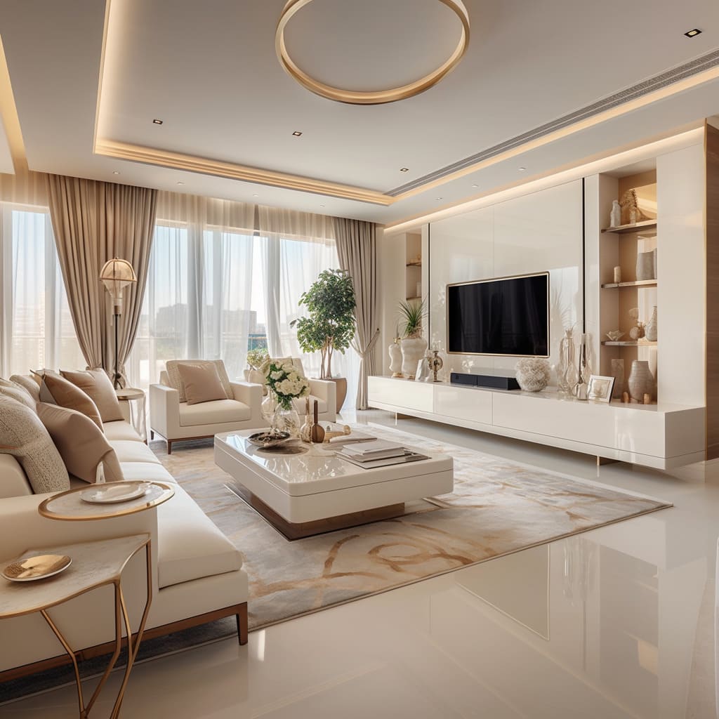 Somae A-modern-TV-wall-unit-is-seamles